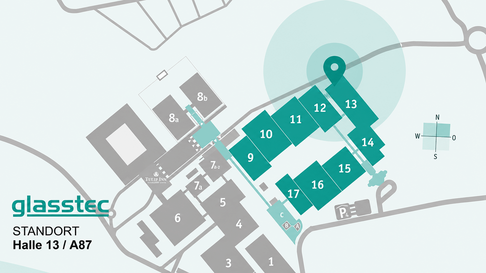 Lageplan glasstec